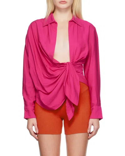 Jacquemus La Chemise Bahia Shirt In Purple