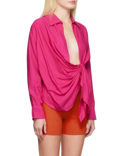 Jacquemus La Chemise Bahia Shirt In Purple