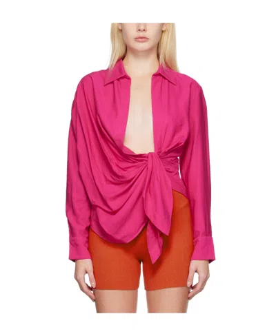 Jacquemus La Chemise Bahia Shirt In Purple