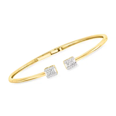 Rs Pure By Ross-simons Lab-grown Diamond Cuff Bracelet In 18kt Gold Vermeil In Multi