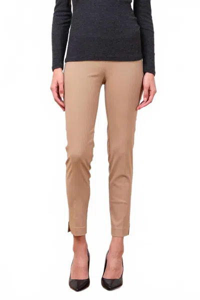 Avenue Montaigne Pars Signature Pant In Camel In Brown