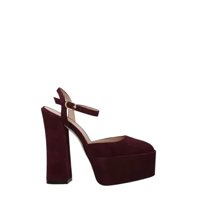 Stuart Weitzman With Heel Dark Violet In Red