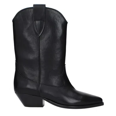 Isabel Marant 60mm Luliette Leather Ankle Boots In Black