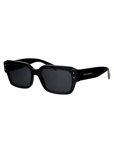 Dolce & Gabbana Black Acetate Sunglasses In Black