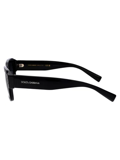 Dolce & Gabbana Black Acetate Sunglasses In Black