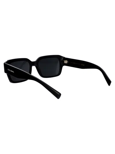 Dolce & Gabbana Black Acetate Sunglasses In Black