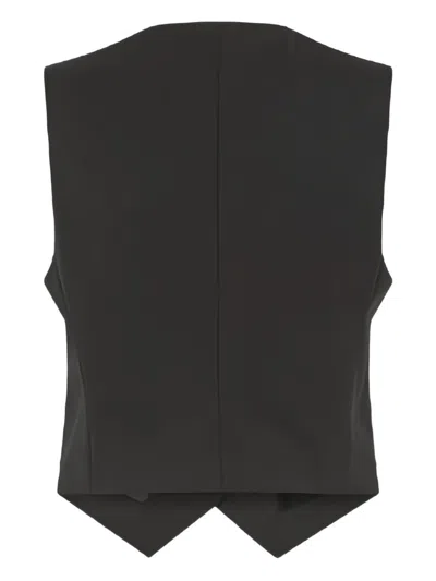 Seventy V-neck Buttoned Waistcoat In Black