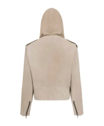 Alaïa Alaia Full-coverage Hooded Biker Jacket Size 38 In Nude