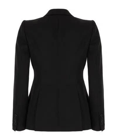 Alexander Mcqueen Upside-down Lapel Jacket In Black