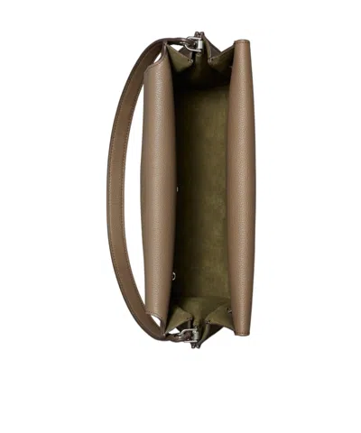 Tory Burch Lee Radziwill Pebble Leather Large Shoulder Bag In Brown