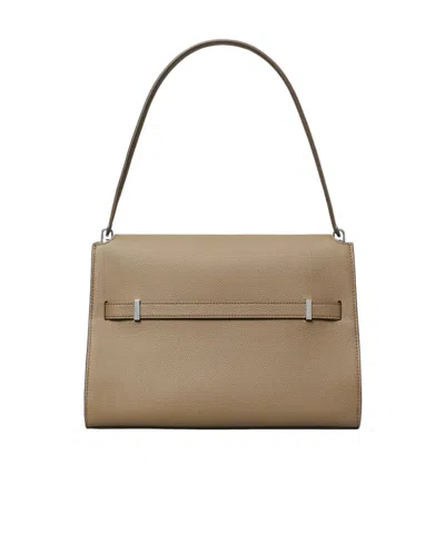 Tory Burch Lee Radziwill Pebble Leather Large Shoulder Bag In Brown