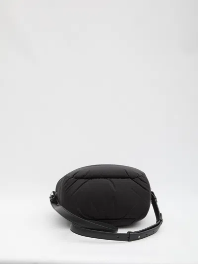 Moncler Micro Shoulder Bag With Quilted Design And Removable Strap In Black
