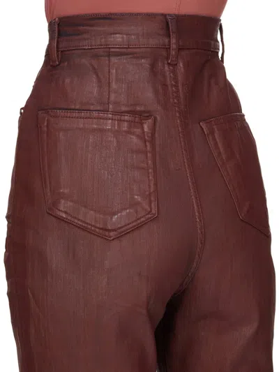 Rick Owens Drkshdw Flared Design Bootcut Denim Trousers In Brown