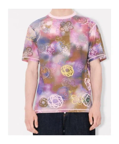 Kenzo Graphic Crew Neck T-shirt In Pink