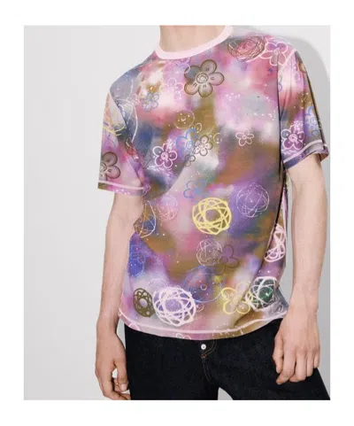 Kenzo Graphic Crew Neck T-shirt In Pink