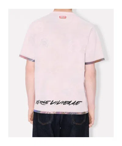 Kenzo Graphic Crew Neck T-shirt In Pink
