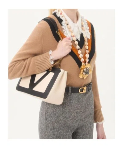 Valentino Butter White Viva Superstar Small Shopping Bag In Nude