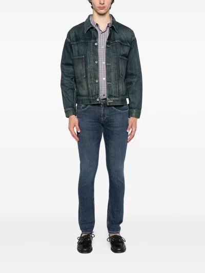 Dondup Skinny Jeans In Blue Denim In Blue