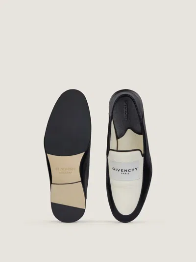Givenchy Label Loafers In Leather And Canvas In Multi