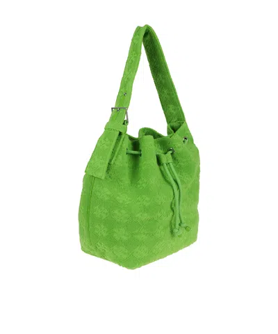 Tory Burch Borsa A Secchiello In Spugna Verde Prato Donna In Green
