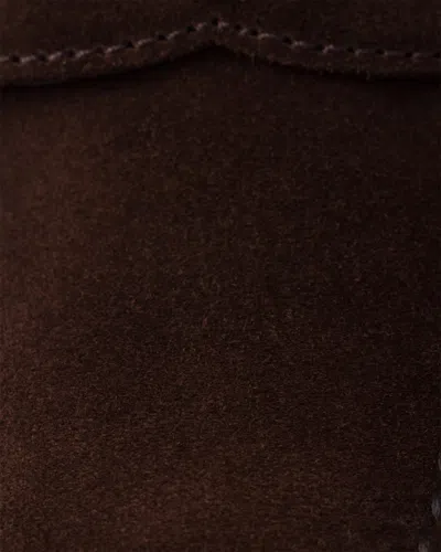 Prada Suede Loafers With Chunky Heel And Round Toe In Brown