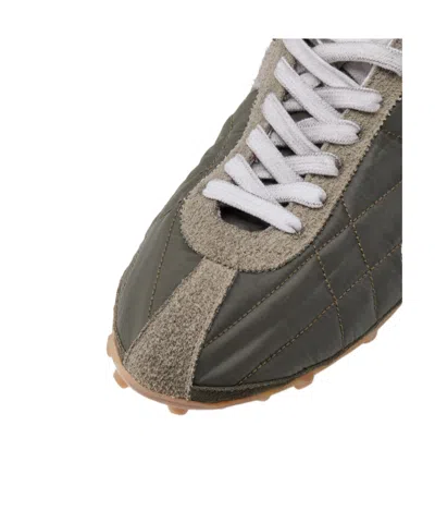 Maison Margiela Womens Khaki Sprinters Leather And Suede-trimmed Nylon Trainers Eur 37 / 4 Uk In Multi