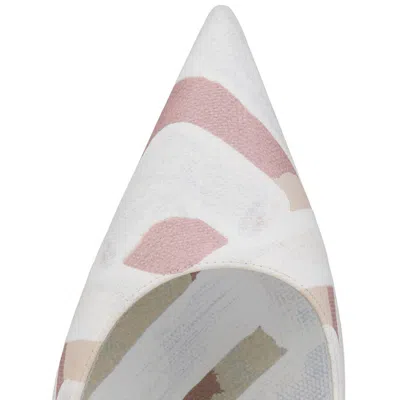 Christian Louboutin Miss Z Printed Cotton Red Sole Pumps In Neutral