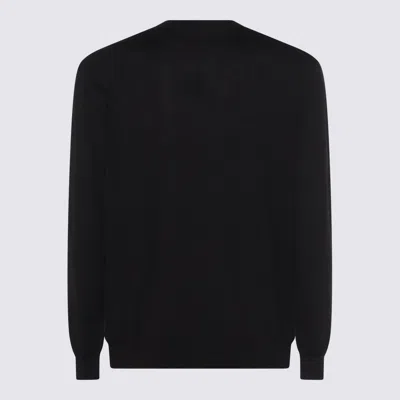 Malo Girocollo Giacomo In Cashmere Seta In Black