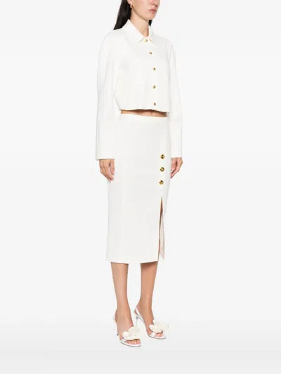 Pinko 'gelato' Trucker Jacket In White