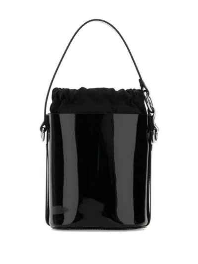 Vivienne Westwood Black Leather Daisy Bucket Bag In Black