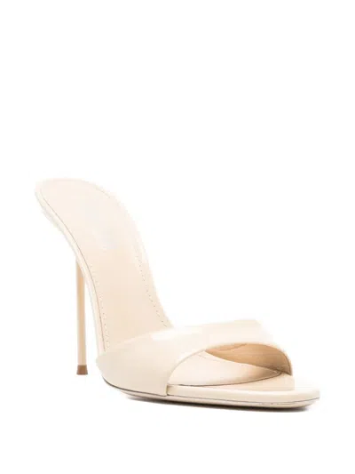 Paris Texas 105mm Lidia Patent Leather Mules In Neutral