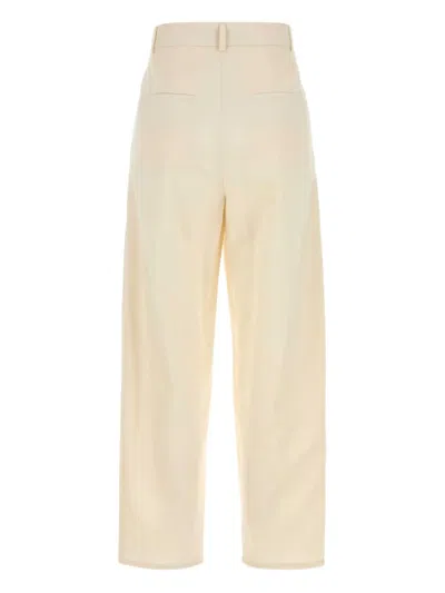 Max Mara Duomo Long Trouser White In Neutral