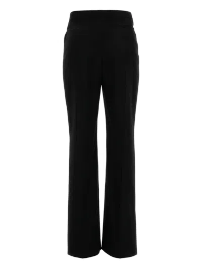 Givenchy Wool Trousers With High Waist And Wide Leg In Black