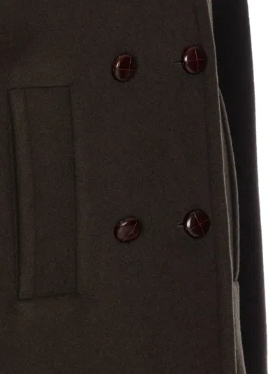 Isabel Marant Étoile V Neck Double-breasted Coat In Brown