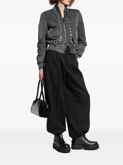 Alexander Mcqueen Alexander Mc Queen Grey Zipped Bomber Jacket In Gray