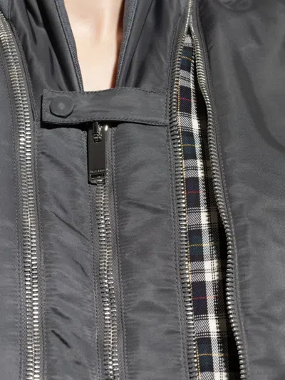 Alexander Mcqueen Alexander Mc Queen Grey Zipped Bomber Jacket In Gray