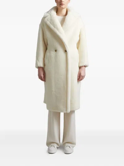 Max Mara Oversized Double-breasted Alpaca-wool Coat With Silk Base In Neutral