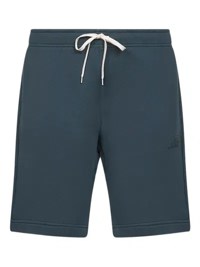 Autry Elasticated-waistband Logo Track Shorts In Blue
