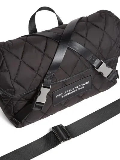 Dsquared2 Heritage Messenger Bag In Black