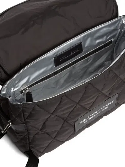 Dsquared2 Heritage Messenger Bag In Black