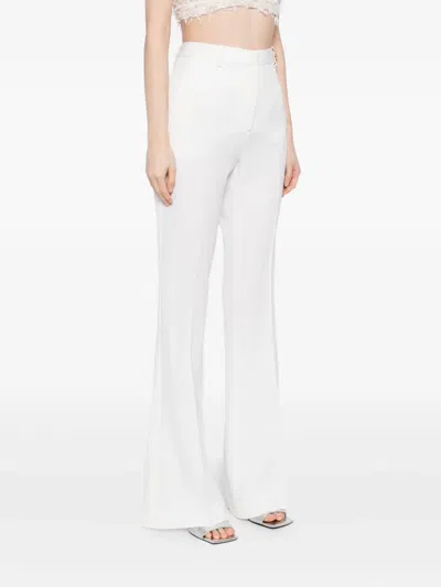Versace Wool Trousers In White