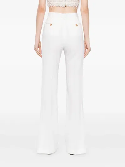 Versace Wool Trousers In White