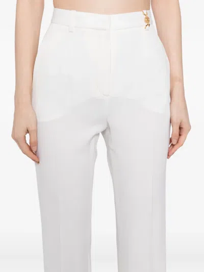 Versace Wool Trousers In White