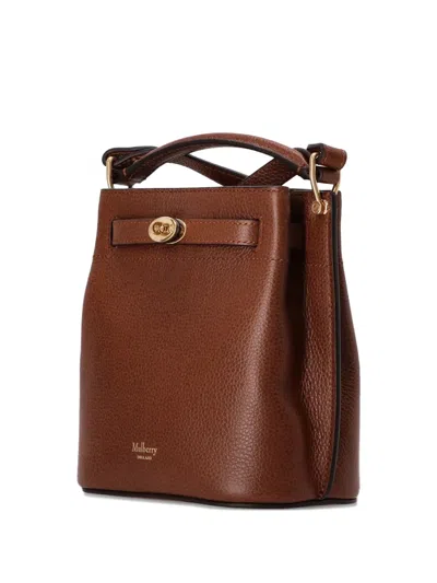 Mulberry Islington Grained Leather Bucket Bag In Brown