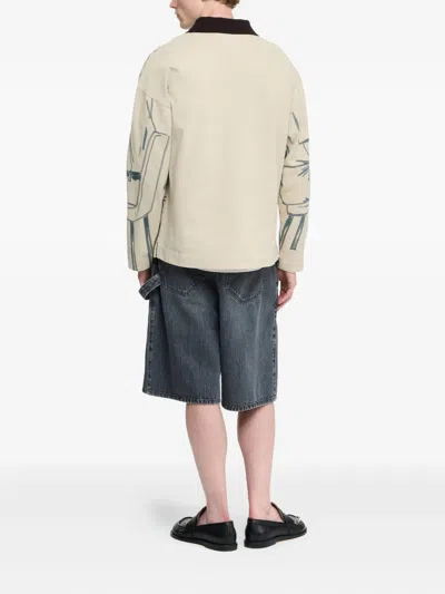 Jw Anderson Rugby Polo Shirt With Print In Neutral