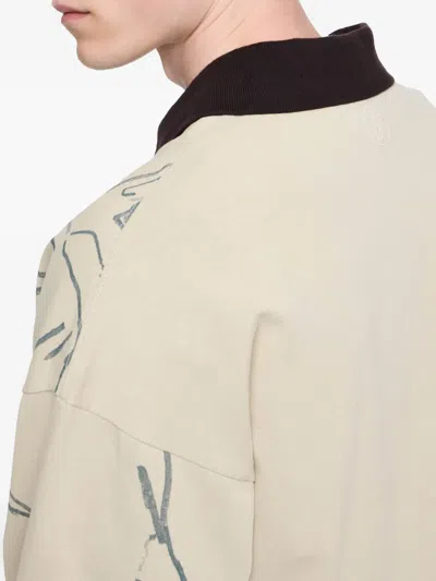 Jw Anderson Rugby Polo Shirt With Print In Neutral