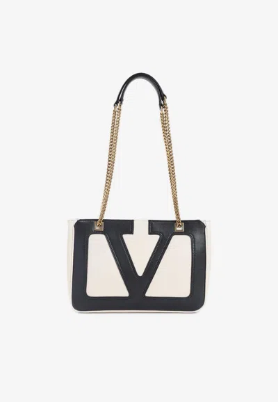 Valentino Garavani Viva Superstar Small Shopping Bag In Nappa Leather In Neutrals