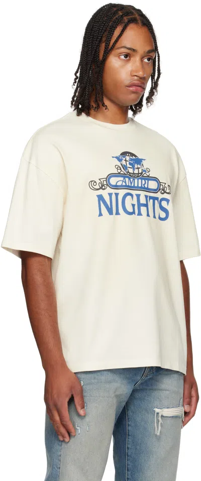 Amiri Night Graphic Print Crewneck T-shirt In Neutral