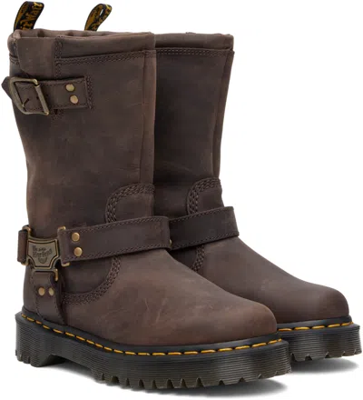 Dr. Martens Anistone Harness Boot In Brown