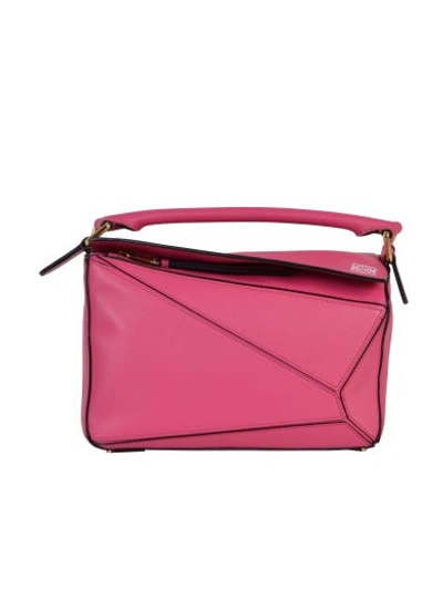 Shop Loewe Small Puzzle Bag In Fuxia